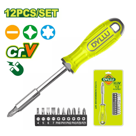 Dyllu Screwdriver Bits Dyllu 12-Piece Screwdriver Bit Set - DTSS1612
