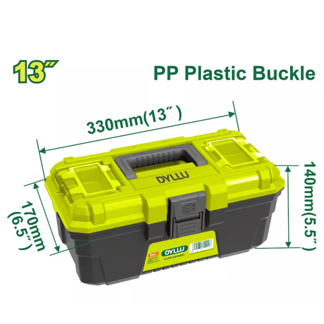 Dyllu Tool Boxes Bags & Belts Dyllu 13" Plastic Tool Box - DTTB1313
