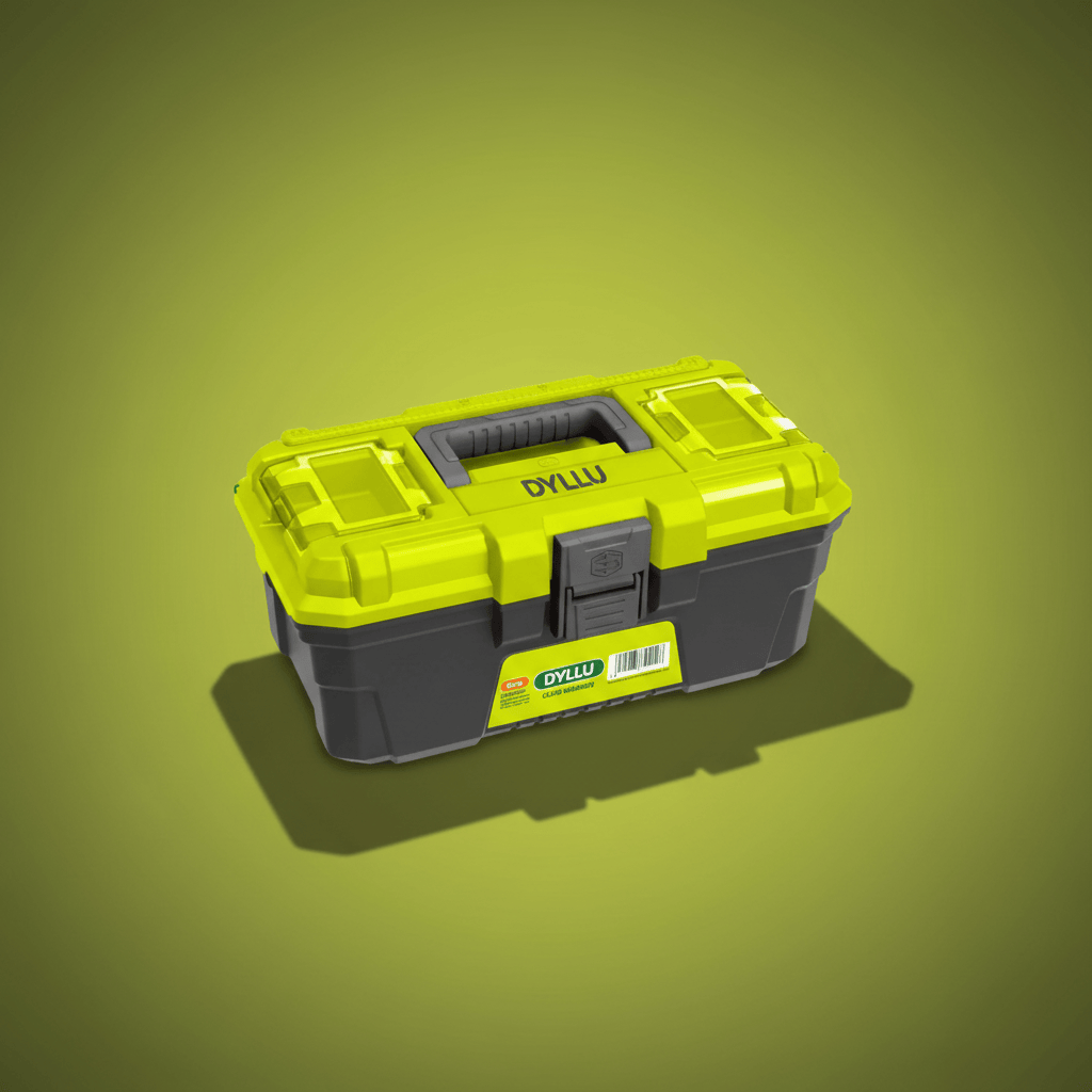 Dyllu Tool Boxes Bags & Belts Dyllu 13" Plastic Tool Box - DTTB1313