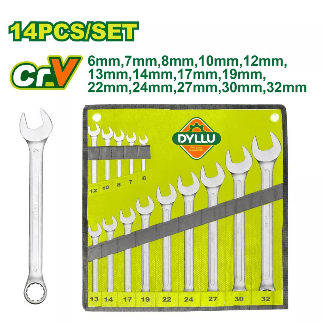 Dyllu Wrenches Dyllu 14-Piece Combination Spanner Set 6-32mm - DTSP1M14