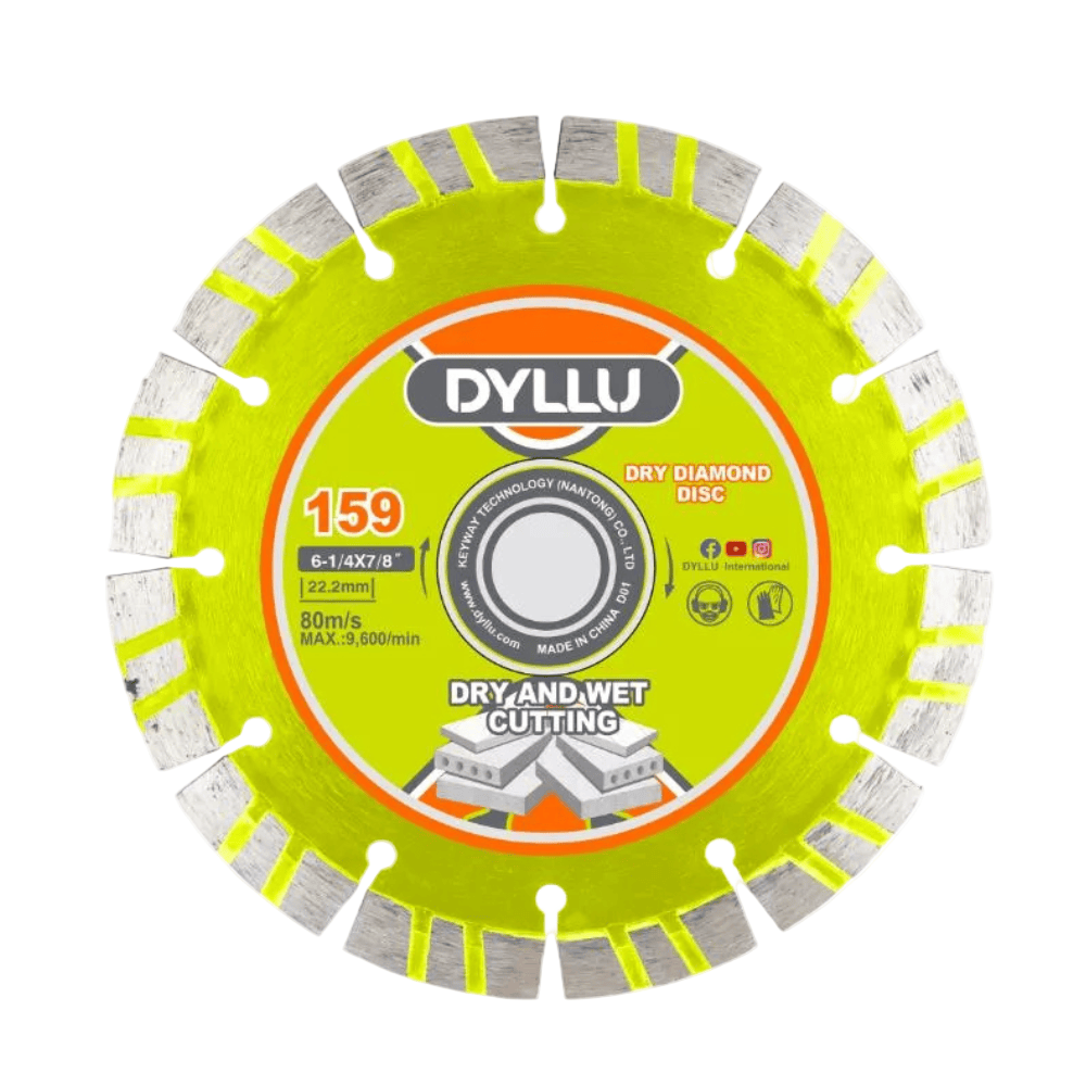 Dyllu Grinding & Cutting Wheels Dyllu 159mm(6-1/4")x22.2mm Dry Diamond Disc - DTDC1K07