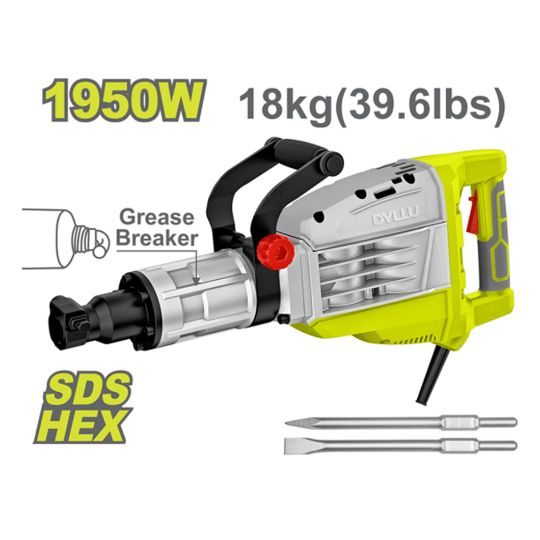 Dyllu Demolition Hammer Dyllu 1950W Demolition Breaker - DTDB2D95