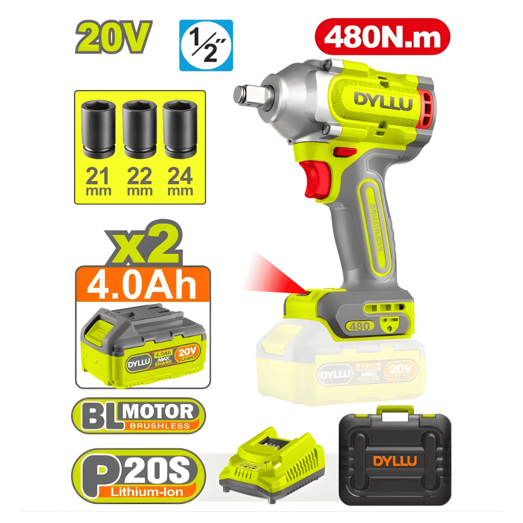 Dyllu Impact Wrench & Driver Dyllu 20V Cordless Impact Wrench - DTCD1B483