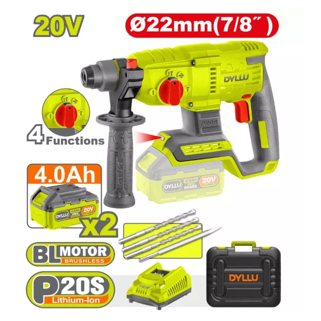 Dyllu Drill Dyllu 20V Cordless Rotary Hammer - DTLM15225