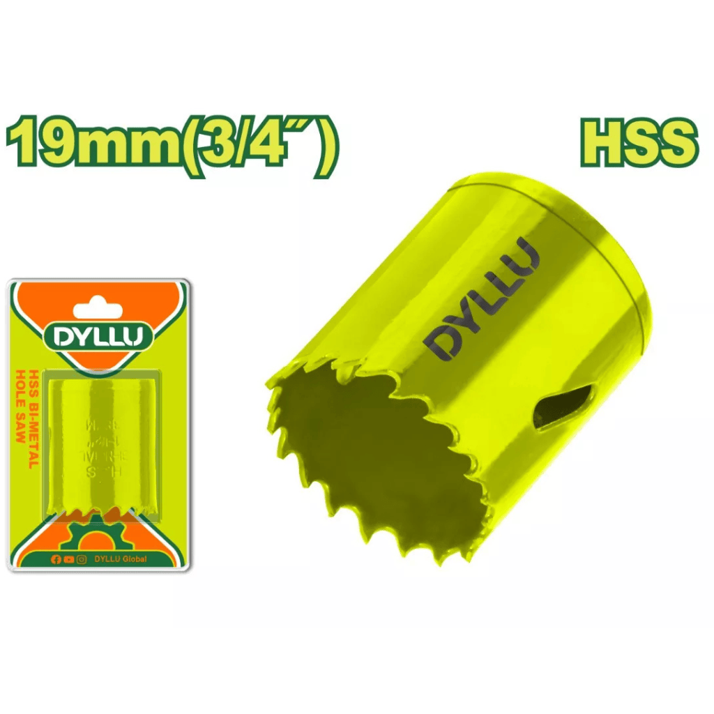 Dyllu Hole Saws & Cores Dyllu 3/4" HSS Bi-Metal Hole Saw  -  DTKJ1419