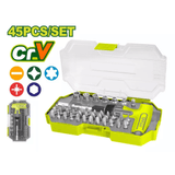 Dyllu Screwdrivers Dyllu 45-Piece T-Handle Wrench & Screwdriver Set 45-Piece  1/4" - DTSS8B45