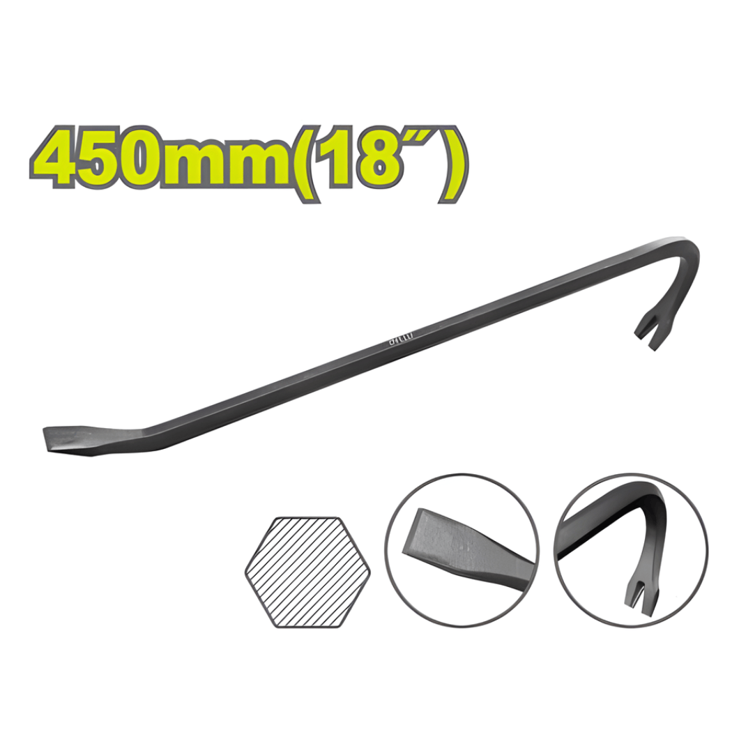 Dyllu Wrecking & Pry Bars Dyllu 450mm Wrecking Bar / Crowbar - DTQB1345