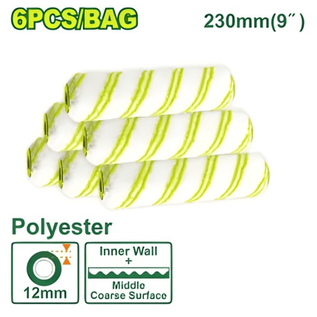 Dyllu Paint Tools & Equipment Dyllu 6 Piece 9" Roller Cover (Inner wall) -DTCB4996