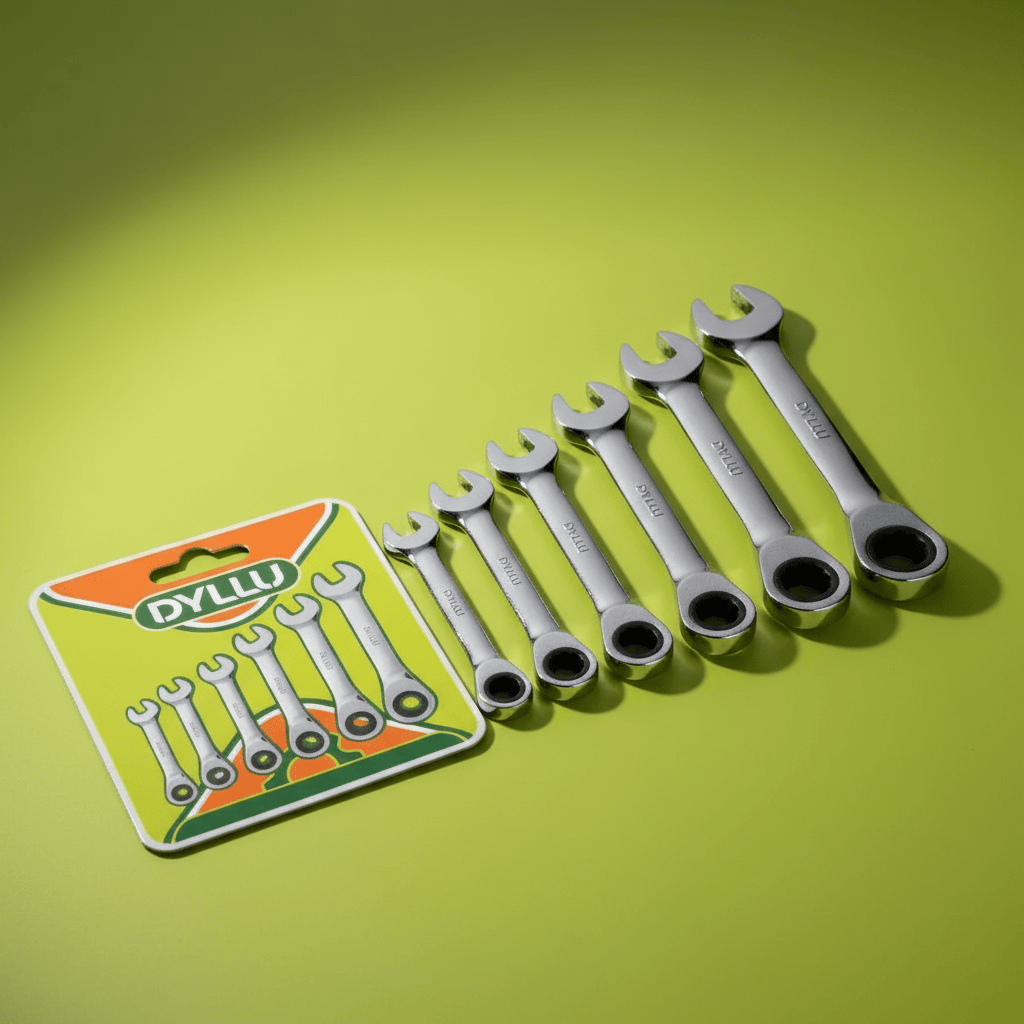 Dyllu Wrenches Dyllu 6-Piece Short Ratchet Spanner Set  - DTSP6406