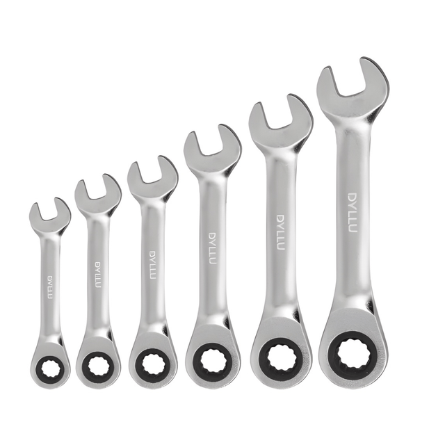 Dyllu Wrenches Dyllu 6-Piece Short Ratchet Spanner Set  - DTSP6406
