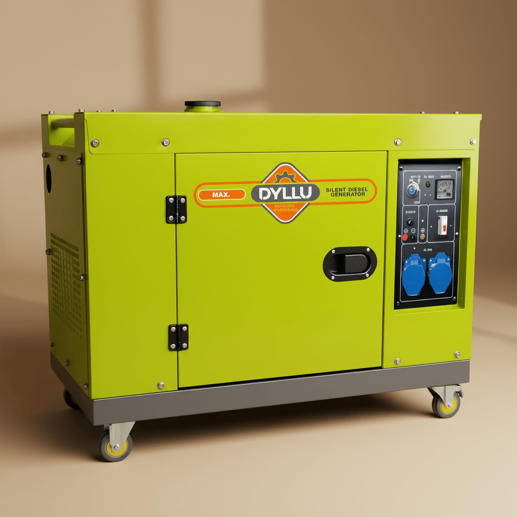 Dyllu Generator Dyllu 8.0kW Single Phase Silent Diesel Generator with Electric Start 15HP - DTDG2A100