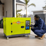 Dyllu Generator Dyllu 8.0kW Single Phase Silent Diesel Generator with Electric Start 15HP - DTDG2A100