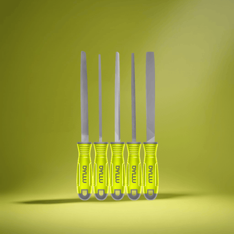 Dyllu Chisels Files Planes & Punches Dyllu 8" 5-Pieces Steel File Set – DTSF2405