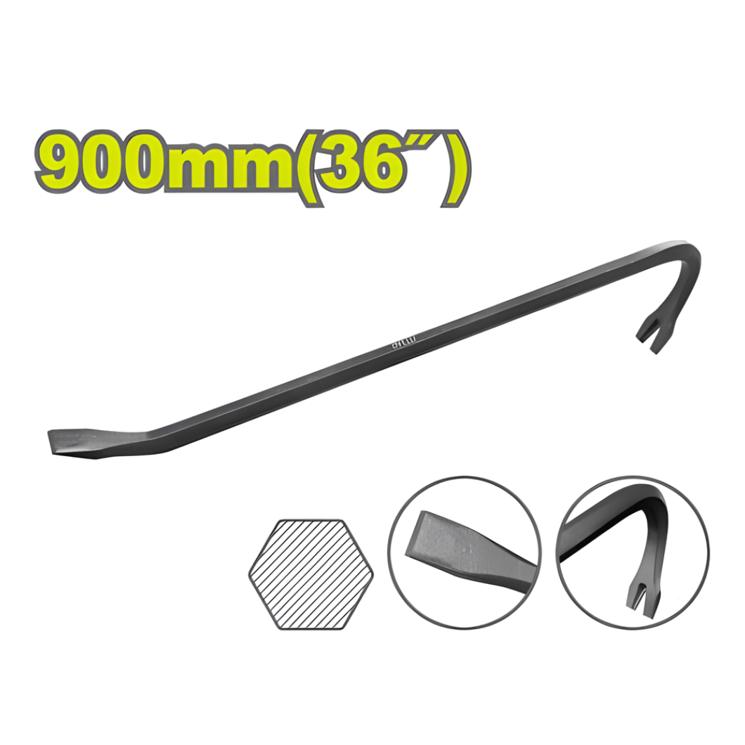 Dyllu Wrecking & Pry Bars Dyllu 900mm Wrecking Bar / Crowbar - DTQB1390