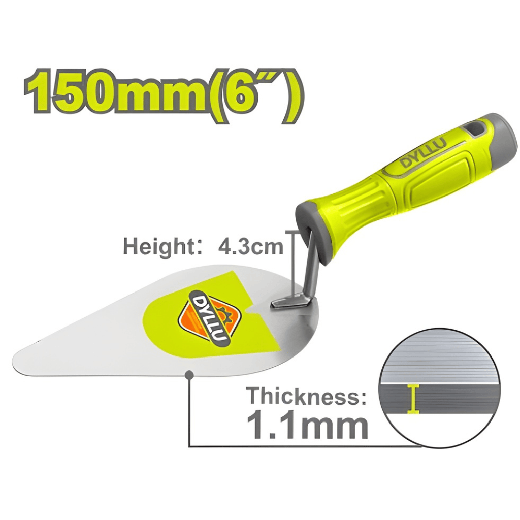 Dyllu Specialty Hand Tools Dyllu Bricklaying Trowel  6"/150mm  - DTBT8306