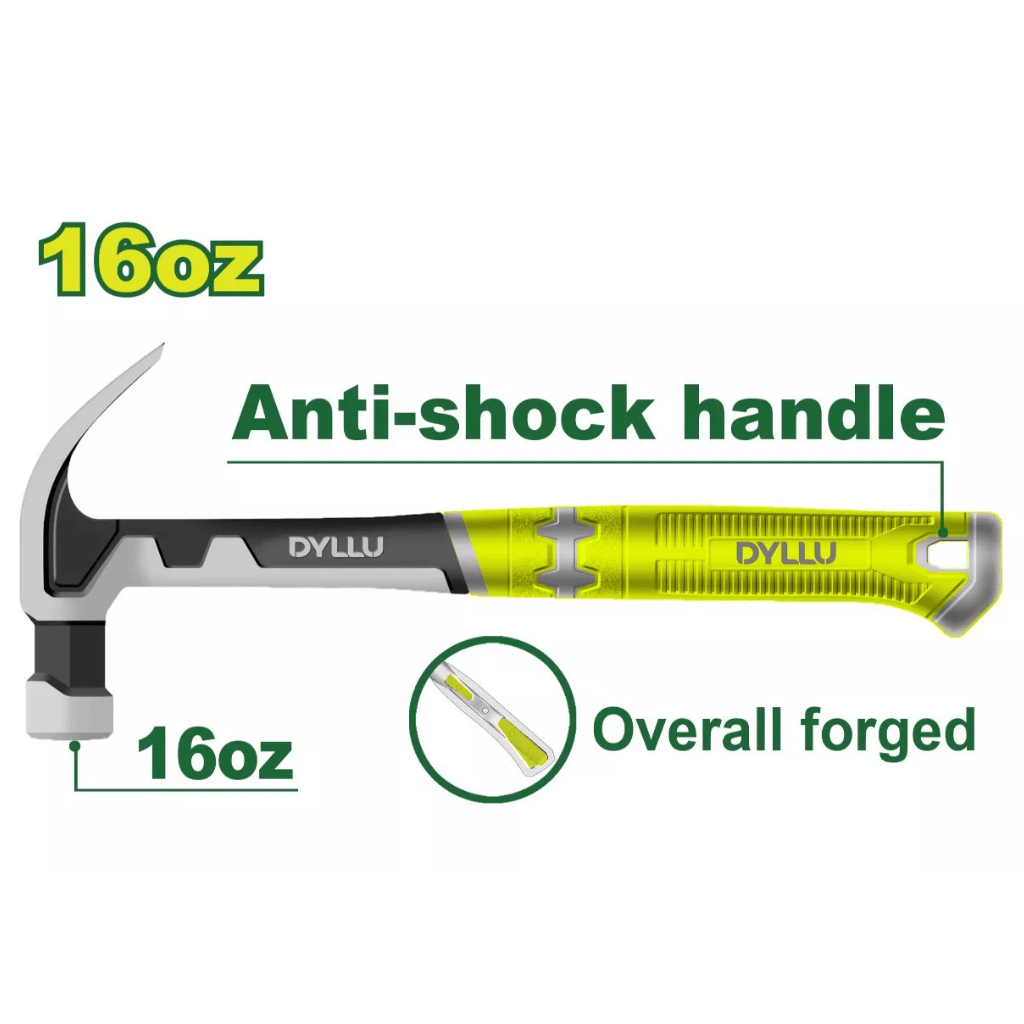 Dyllu Hammers Mallets & Sledges Dyllu Claw Hammer 16oz/450g - DTHM8316