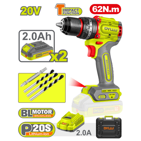 Dyllu Drill Dyllu Compact Brushless Cordless Impact Drill - DTCDP6281