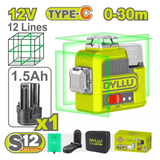 Dyllu Laser Measure Dyllu Cordless 3D Self Leveling Line Laser (Charger Sold Separately) - DTLE8M12