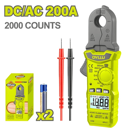 Dyllu Digital Meter Dyllu Digital Clamp Meter 2000 Counts 200A  - DTDM65015