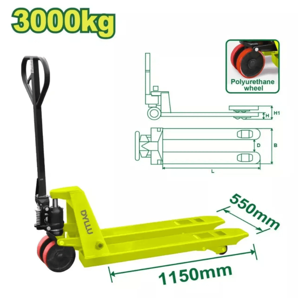Dyllu Automotive Tools Dyllu Hand Pallet Truck 3000kg - DTNH1R30