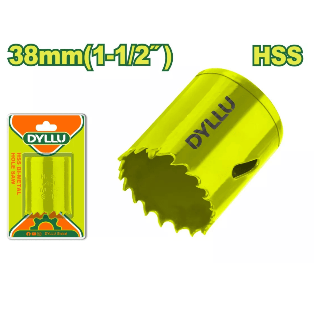 Dyllu Hole Saws & Cores Dyllu HSS Bi-Metal Hole Saw  38mm (1-1/2") - DTKJ1438