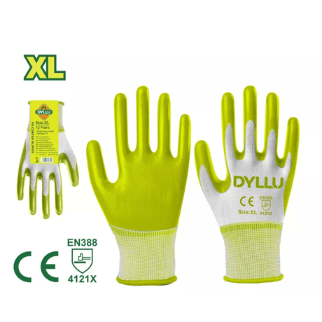 Dyllu Work Gloves Dyllu Nitrile Coated Glove XL - DTGV2801