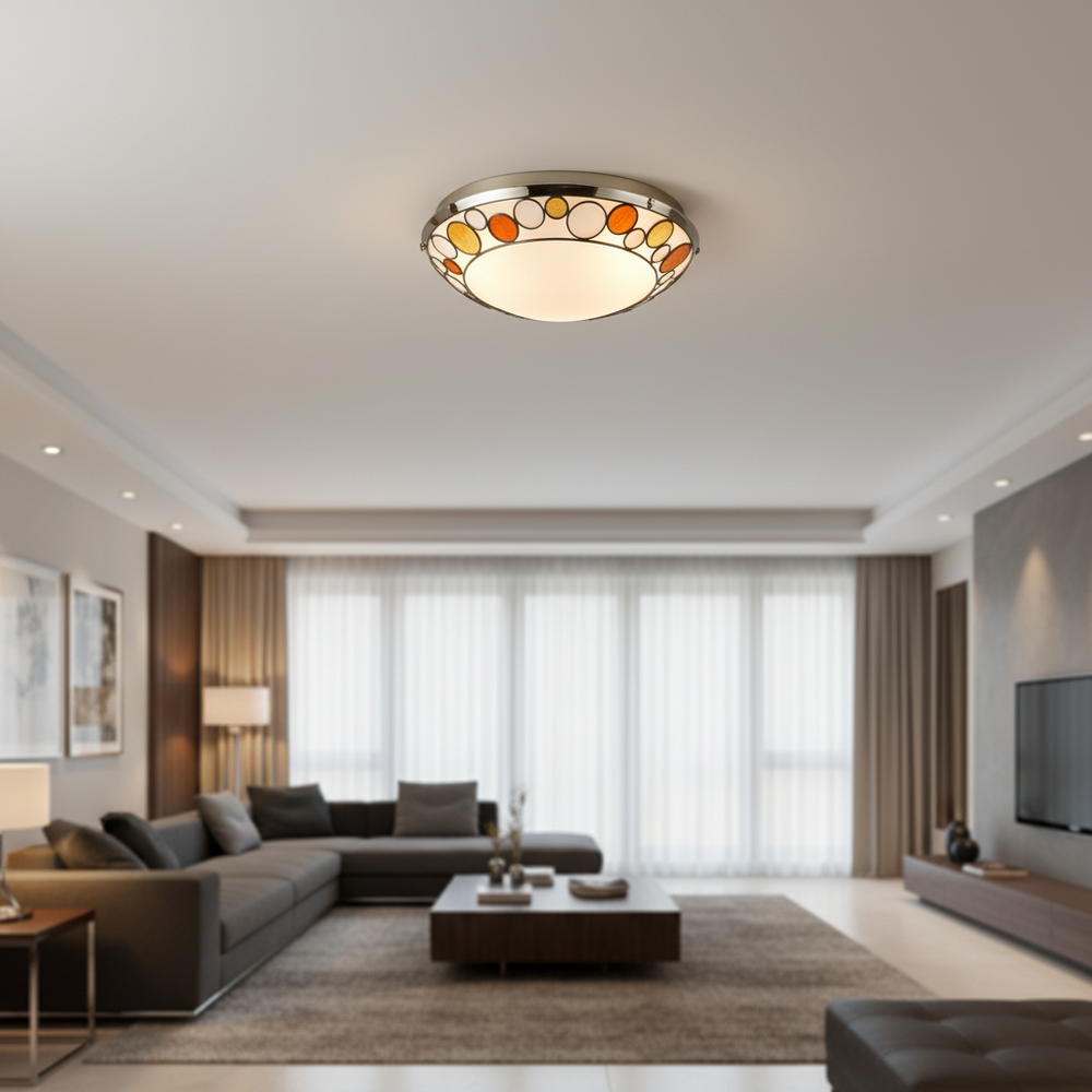 Eglo Light Bulbs & Fixtures Eglo Multi-Colored Toleda Round Ceiling Light - 89323