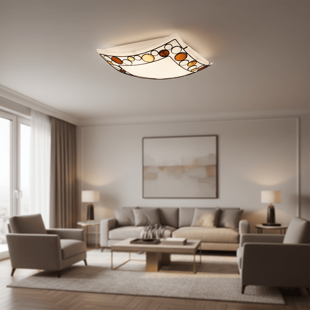 Eglo Light Bulbs & Fixtures Eglo Multi-Colored Toleda Square Ceiling Light