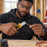 Electrician using Coofix diagonal cutting pliers