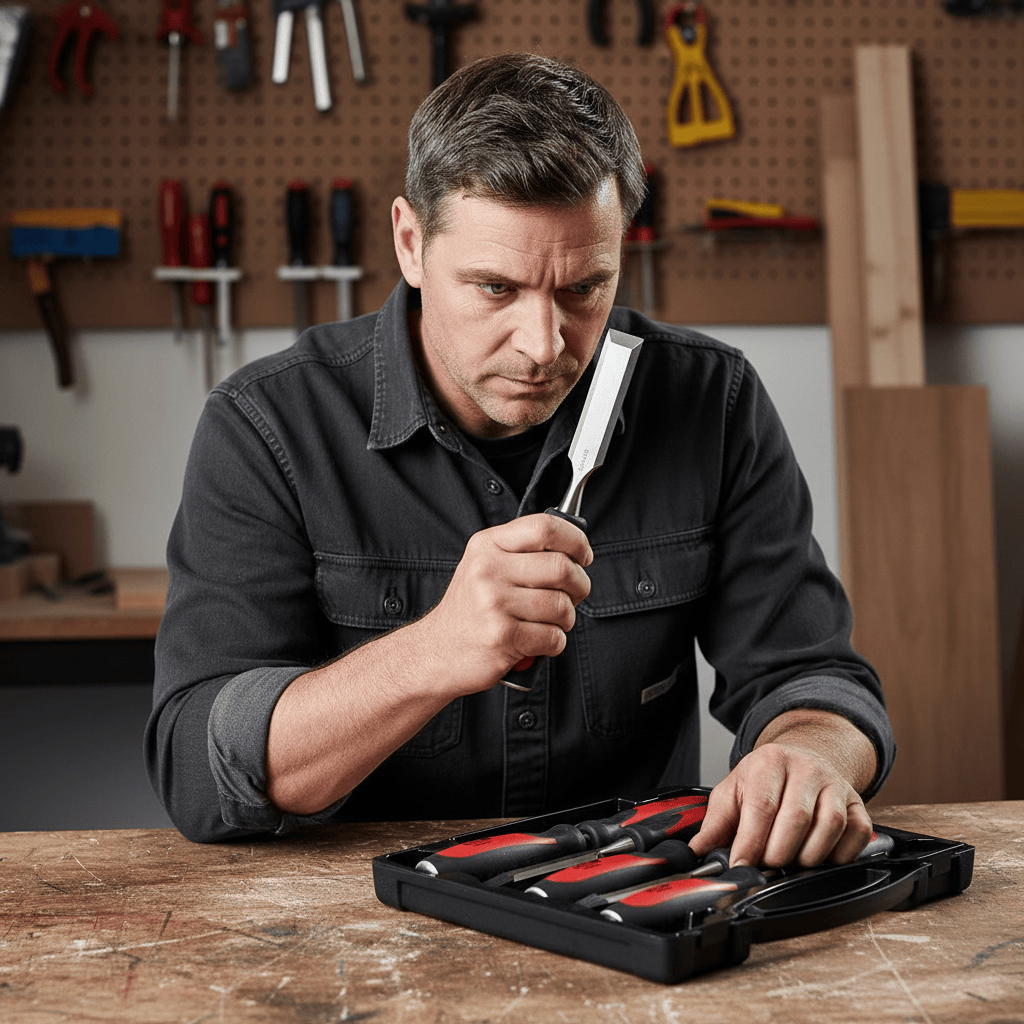 Elora Hand Tools Elora 4-Piece Wood Chisel Set for Carpentry, Joinery & Woodworking - ELO-WCH4S