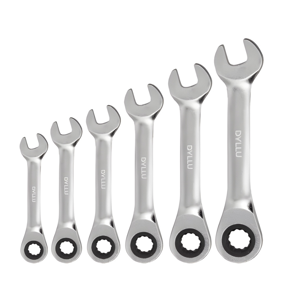 Dyllu 6-Piece Short Ratchet Spanner Set  - DTSP6406