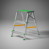 Ferral Ladder & Access Equipment Ferral 2-Step Green Foldable Aluminium Ladder - FER-02293