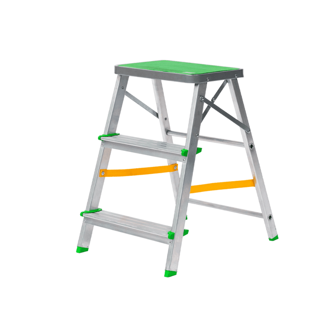 Ferral Ladder & Access Equipment Ferral 2-Step Green Foldable Aluminium Ladder - FER-02293