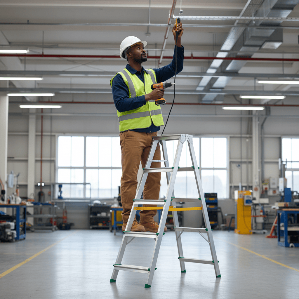 Ferral Ladder & Access Equipment Ferral Aluminium Double-Sided Step Ladder | Duplo Series