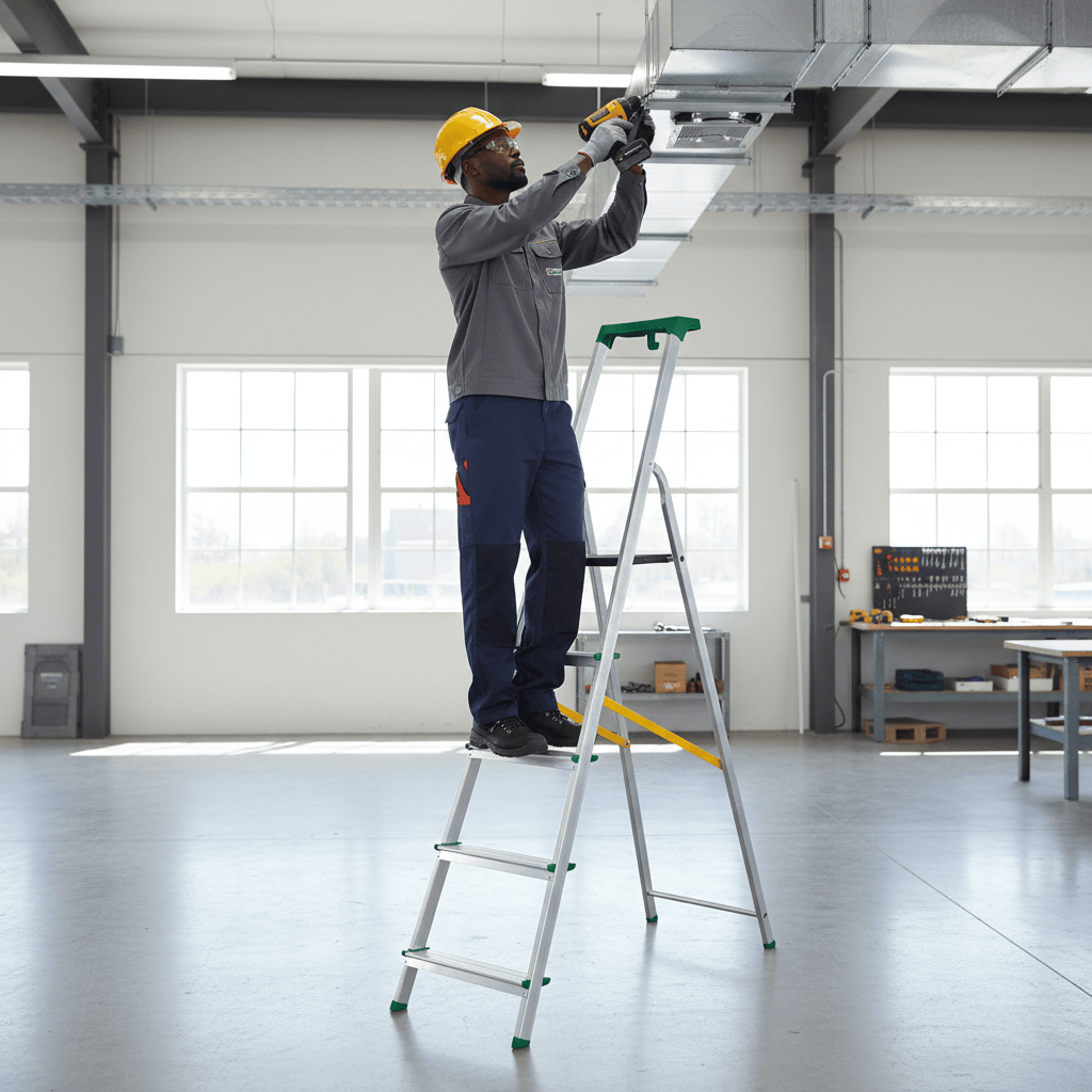 Ferral Ladder & Access Equipment Ferral Aluminium Folding Step Ladder with Platform Elite Plus - FER-025007