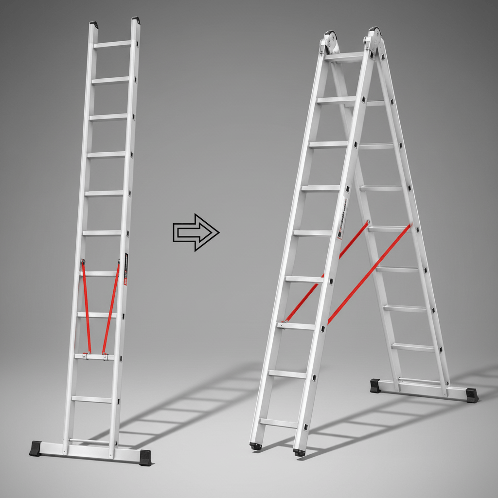 Ferral Ladder & Access Equipment Ferral Aluminium Professional Double-Section Combination Ladder | Elite 67 Series