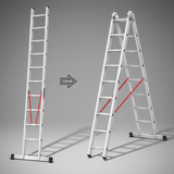 Ferral Ladder & Access Equipment Ferral Aluminium Professional Double-Section Combination Ladder | Elite 67 Series