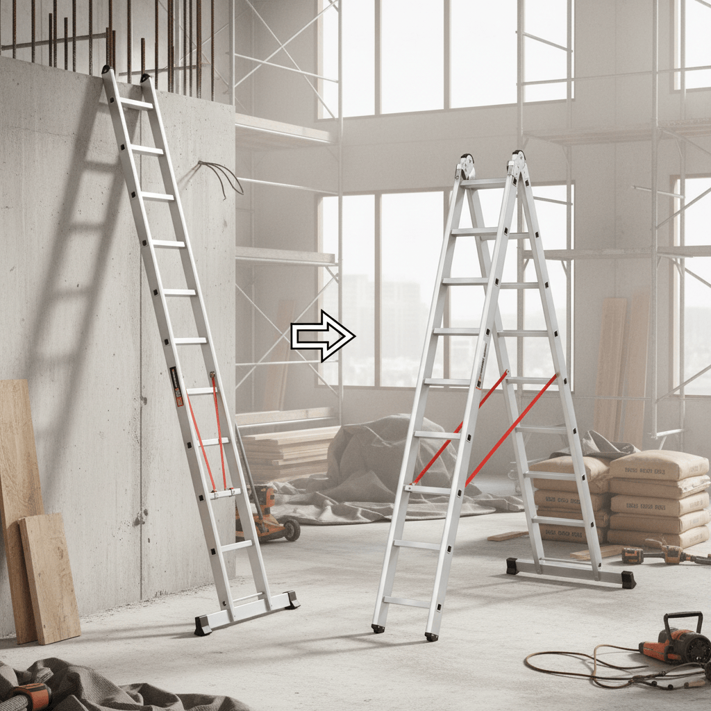 Ferral Ladder & Access Equipment Ferral Aluminium Professional Double-Section Combination Ladder | Elite 67 Series