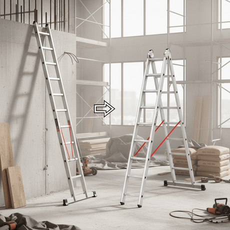 Ferral Ladder & Access Equipment Ferral Aluminium Professional Double-Section Combination Ladder | Elite 67 Series