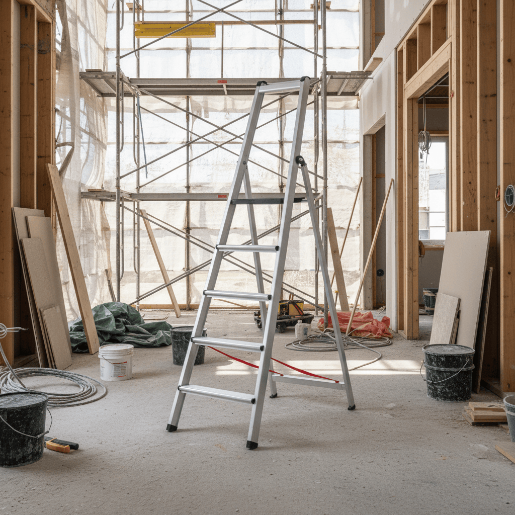 Ferral Ladder & Access Equipment Ferral Extra Professional Aluminium 8-Step Ladder with Platform - FER-02318
