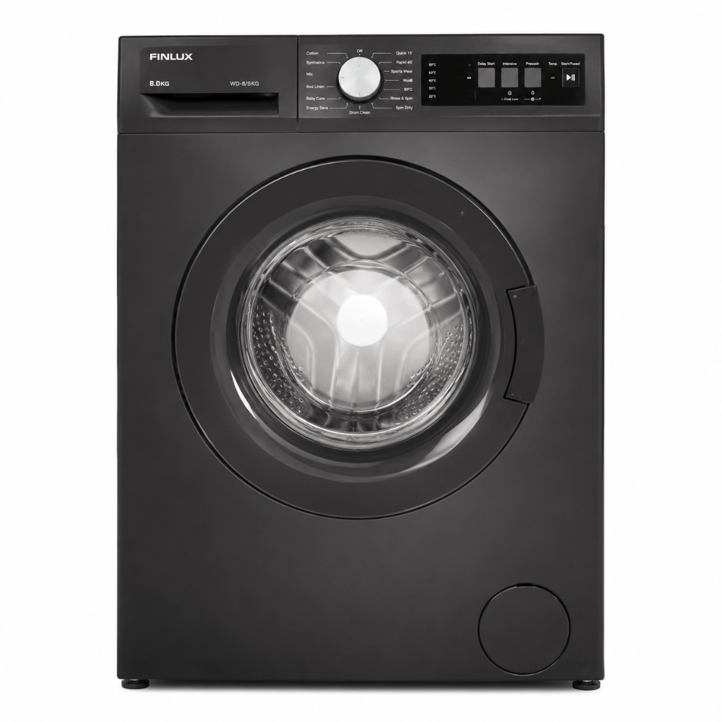 Finlux Household Essentials Appliances Finlux 8kg Graphite Front-Load Washing Machine with Digital Display 1200RPM - F12008KG-DS