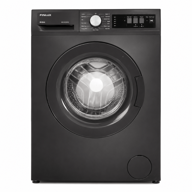 Finlux Household Essentials Appliances Finlux 8kg Graphite Front-Load Washing Machine with Digital Display 1200RPM - F12008KG-DS