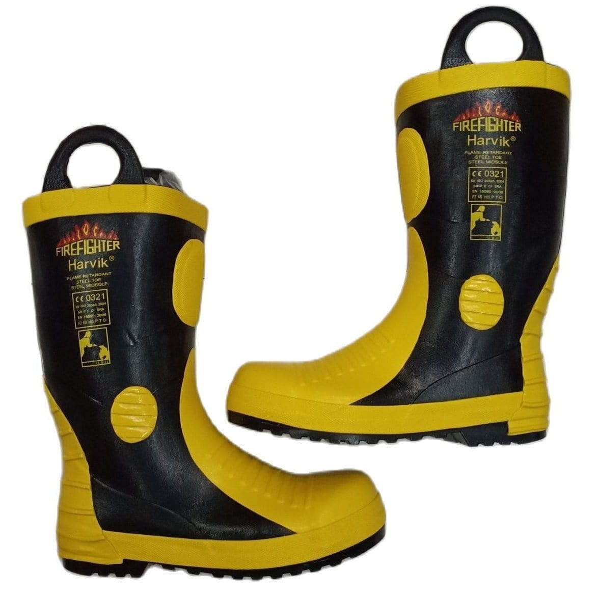 Fire Extinguisher Boots & Footwear Fire Fighter Flame Retardant Wellington Boot With Steel Mid Sole