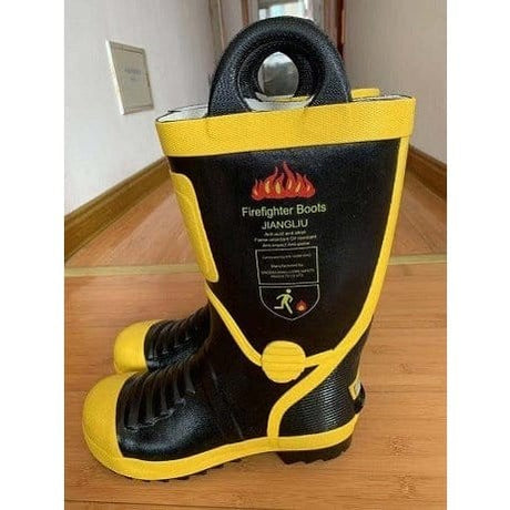 Fire Extinguisher Boots & Footwear Fire Fighter Flame Retardant Wellington Boot With Steel Mid Sole