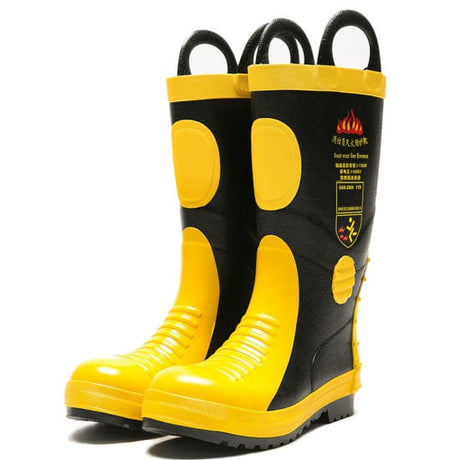 Fire Extinguisher Boots & Footwear Fire Fighter Flame Retardant Wellington Boot With Steel Mid Sole