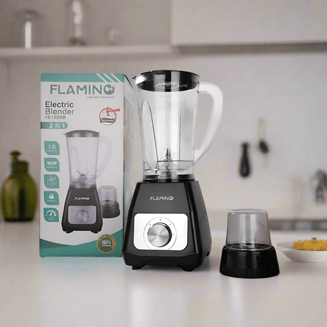 Flamino Kitchen Appliances Flamino Black 1.5L 2 in 1 Electric Blender - FB-1500SB