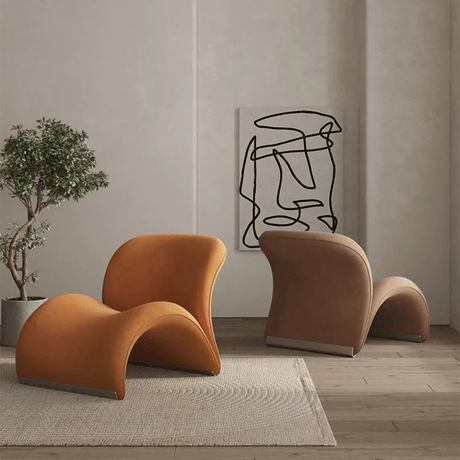 FM Living Room Furniture Brown Beauty Salon Floor Sofa