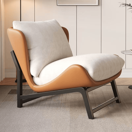 FM Living Room Furniture Brown Comfy Leather Luxury Sofa
