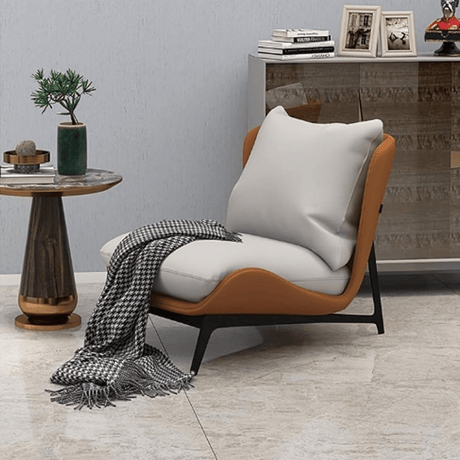 FM Living Room Furniture Brown Comfy Leather Luxury Sofa