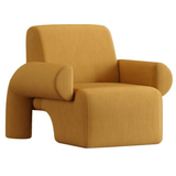 FM Living Room Furniture Brown Modern Artistic Comfy Lounge Armchair